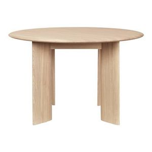 ferm LIVING Bevel Eettafel Ø 117 cm - Wit Eikenhout