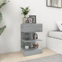 Nachtkastjes 2 st 40x35x65 cm bewerkt hout grijs sonoma eiken