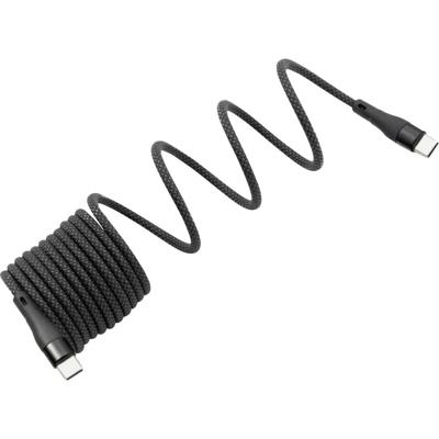 BKL Electronic USB-C-kabel USB 2.0 USB-B stekker 2 m Zwart Afscherming gevlochten 10080173