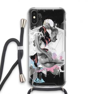 Camouflage de sommeil: iPhone X Transparant Hoesje met koord