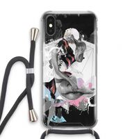 Camouflage de sommeil: iPhone X Transparant Hoesje met koord