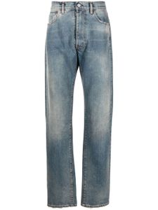 Maison Margiela jean à effet usé droit - Bleu