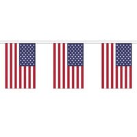 2x Polyester vlaggenlijn van USA/Amerika 3 meter   -