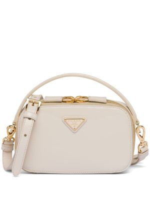 Prada sac à bandoulière Odette en cuir verni - Tons neutres