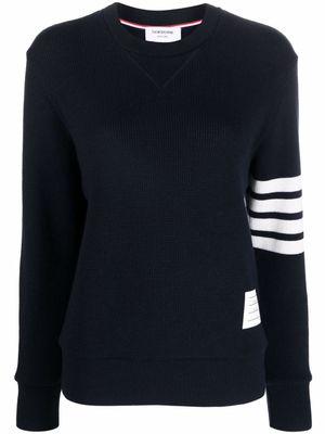 Thom Browne sweat à détail 4 bandes signature - Bleu