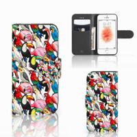 Apple iPhone 5 | 5s | SE | Telefoonhoesje | Met pasjeshouder | Birds
