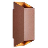 Buitenlamp bruin Up & down wandlamp met 2 GU10 fittingen Nordlux Nico 23 cm