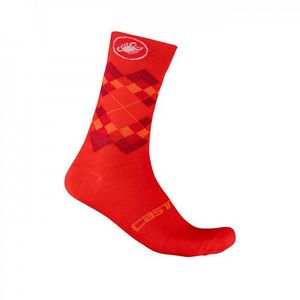 Castelli Rombo 18 fietsokken rood heren S-M