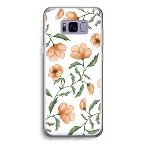 Peachy flowers: Samsung Galaxy S8 Transparant Hoesje