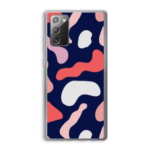 Memphis Shapes Pink: Samsung Galaxy Note 20 / Note 20 5G Transparant Hoesje