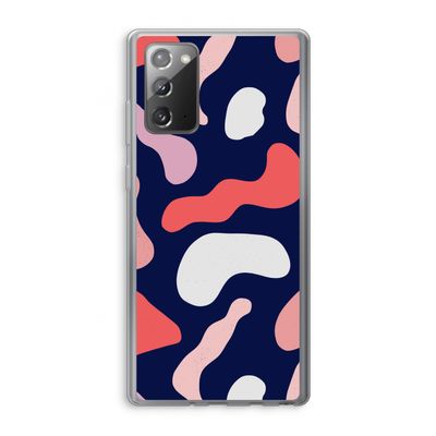 Memphis Shapes Pink: Samsung Galaxy Note 20 / Note 20 5G Transparant Hoesje