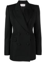 Alexander McQueen blazer croisé en laine - Noir - thumbnail