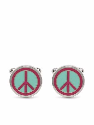 Paul Smith boutons de manchette à détail émaillé - Argent