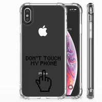 Apple iPhone Xs Max Anti Shock Case Finger Don't Touch My Phone - thumbnail