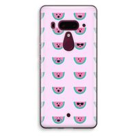 Smiley watermeloenprint: HTC U12+ Transparant Hoesje