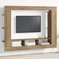 TV-kast artisanaal eikenkleurig 152 x 22 x 113 cm Bewerkt hout