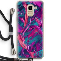Pink Clouds: Samsung Galaxy J6 (2018) Transparant Hoesje met koord