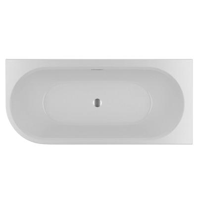 Ligbad Halfvrijstaand Riho Desire Corner Links 170x77x60 Acryl Mat Wit met LED Verlichting