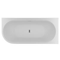 Ligbad Halfvrijstaand Riho Desire Corner Links 170x77x60 Acryl Mat Wit met LED Verlichting
