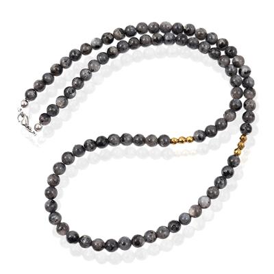 Memphis Accessoires Heren Ketting van Labradorite Kralen - Natuursteen - 6mm -50cm