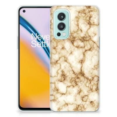 OnePlus Nord 2 5G | TPU | Siliconen hoesje | Marmer Goud