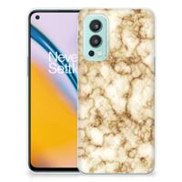 OnePlus Nord 2 5G | TPU | Siliconen hoesje | Marmer Goud