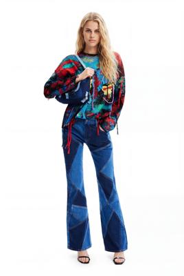 Flared jeans met patch María Escoté - BLUE - XS