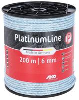 AKO platinumline afrasteringskoord 6mm 200m witblauw