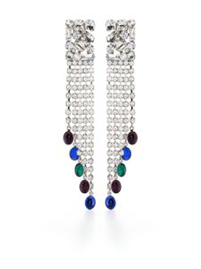 Alessandra Rich boucles d'oreilles serties de cristaux - Argent