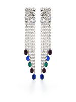 Alessandra Rich boucles d'oreilles serties de cristaux - Argent