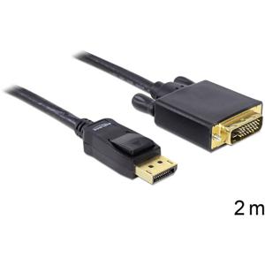 Delock 82591 DisplayPort-kabel DisplayPort / DVI Adapterkabel DisplayPort-stekker, DVI-D 24+1-polige stekker 2.00 m Zwart