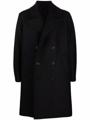 Harris Wharf London manteau à boutonnière croisée - Noir