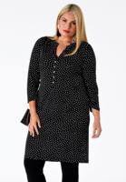 Yoek Shirt met knopen DOTS | Zwart | Maat L Yoek Shirt met knopen DOTS | Zwart | Maat L