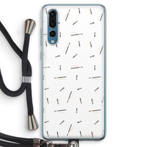 Hipster stripes: Huawei P20 Pro Transparant Hoesje met koord