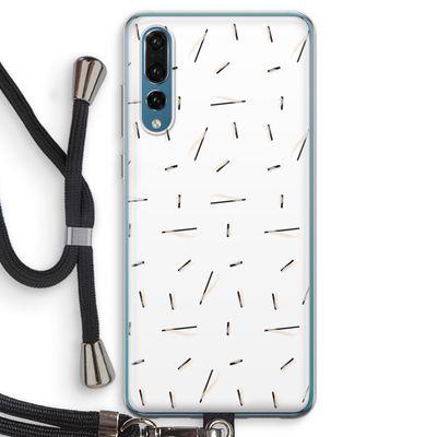 Hipster stripes: Huawei P20 Pro Transparant Hoesje met koord