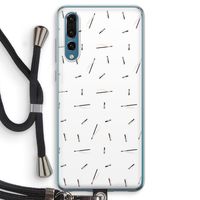 Hipster stripes: Huawei P20 Pro Transparant Hoesje met koord