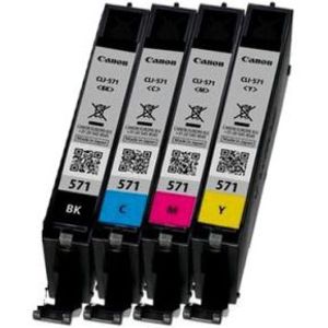 Canon CLI-571 C/M/Y/BK inktcartridge 4 stuk(s) Origineel Normaal rendement Zwart, Cyaan, Geel, Magenta