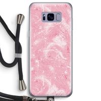 Abstract Painting Pink: Samsung Galaxy S8 Transparant Hoesje met koord