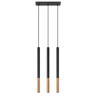 Hanglamp MOZAICA 3L zwart/koper