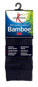 Lucovitaal Bamboe Lange Sokken Blauw 35-38