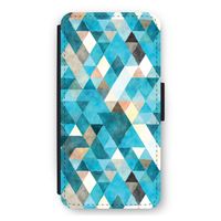Gekleurde driehoekjes blauw: iPhone 11 Flip Hoesje