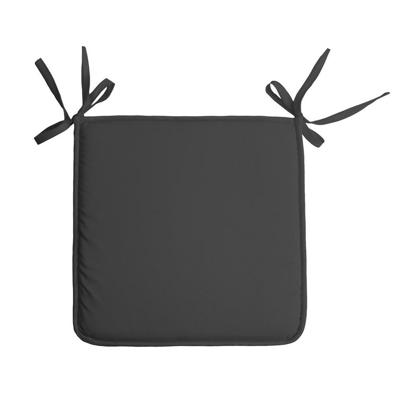 Stof Textile Home stoelkussens - antraciet - 38 x 38 x 3 cm - voor binnen - vierkant