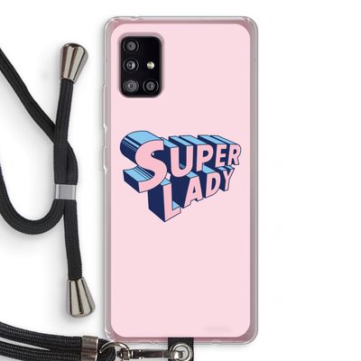 Superlady: Samsung Galaxy A51 5G Transparant Hoesje met koord
