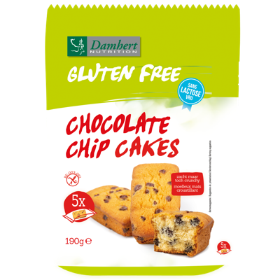 Damhert Gluten Free Lactose Free Choco Chip Cakes