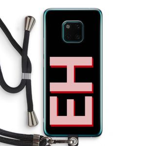 Monogram: Huawei Mate 20 Pro Transparant Hoesje met koord