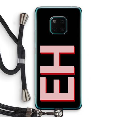 Monogram: Huawei Mate 20 Pro Transparant Hoesje met koord