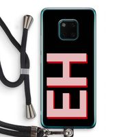 Monogram: Huawei Mate 20 Pro Transparant Hoesje met koord