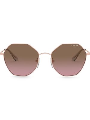 Vogue Eyewear lunettes de soleil à monture hexagonale - Or