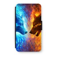 Fire & Ice: iPhone XS Flip Hoesje