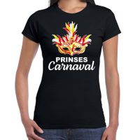 Carnaval t-shirt prinses carnaval / Brabant zwart voor dames - carnaval fun t-shirt